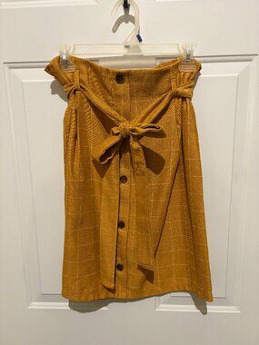DownEast Mustard Paperbag waisted skirt
